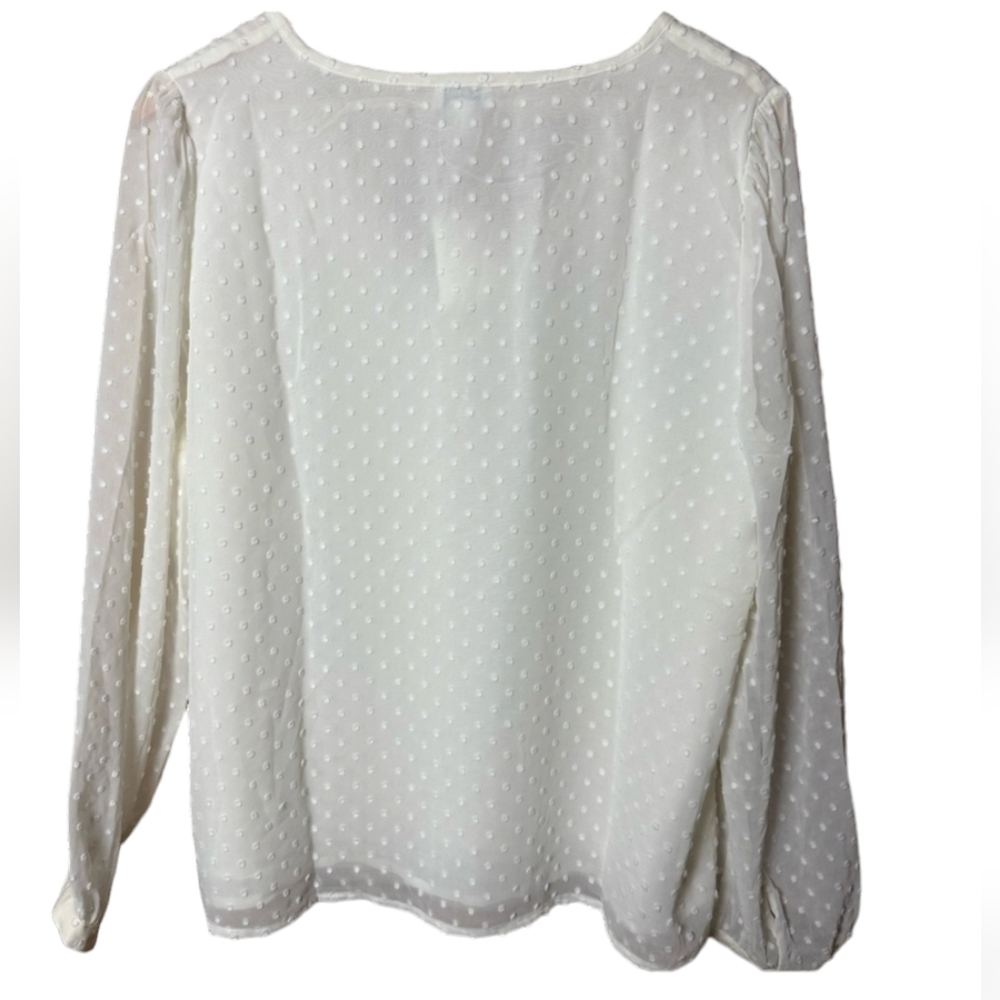 NWT J.Crew Clip-dot V-neck Top Size S - Picture 7 of 7